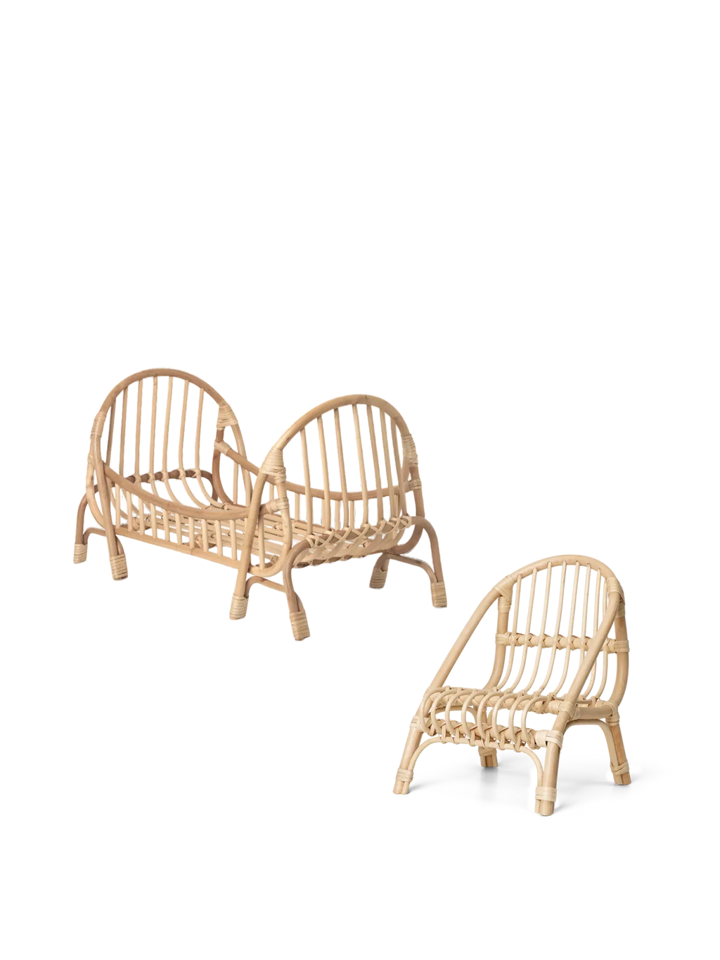Kuku Doll Bed & Doll Chair - Natural - Gift Set