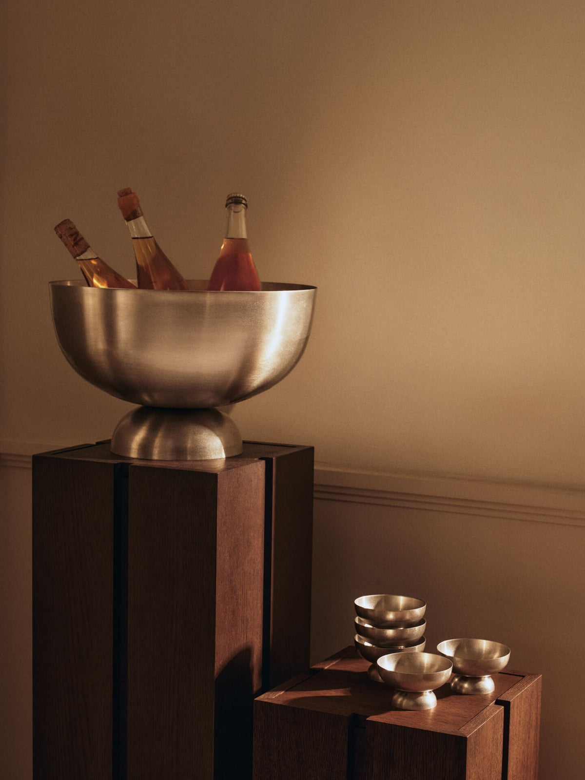 Ripple Champagne Saucers & Tumbled Champagne Cooler Gift Set