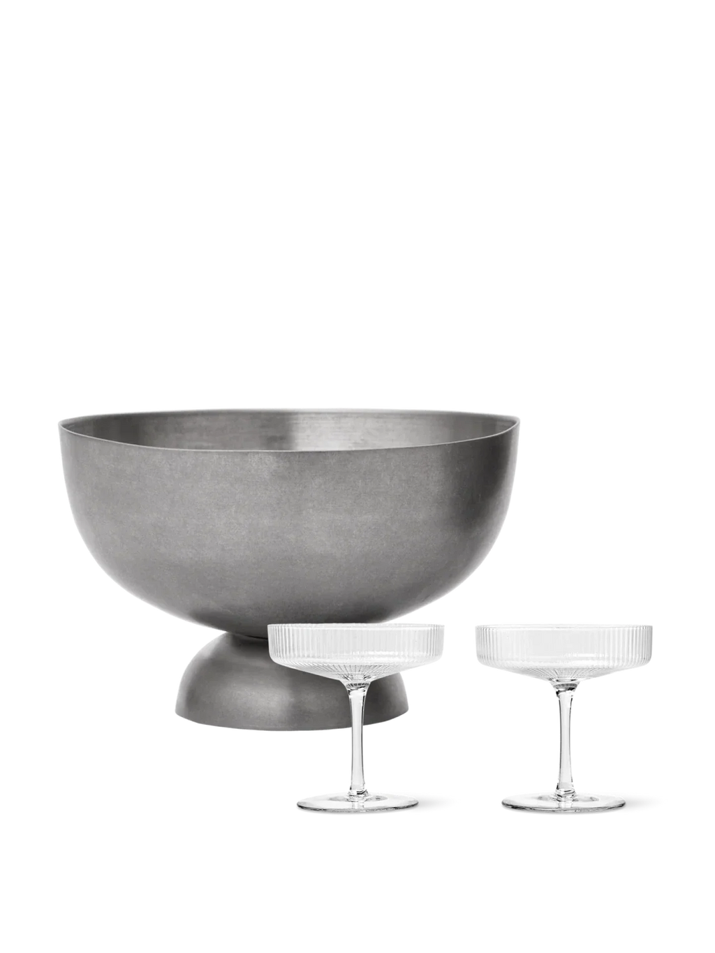 Ripple Champagne Saucers & Tumbled Champagne Cooler Gift Set