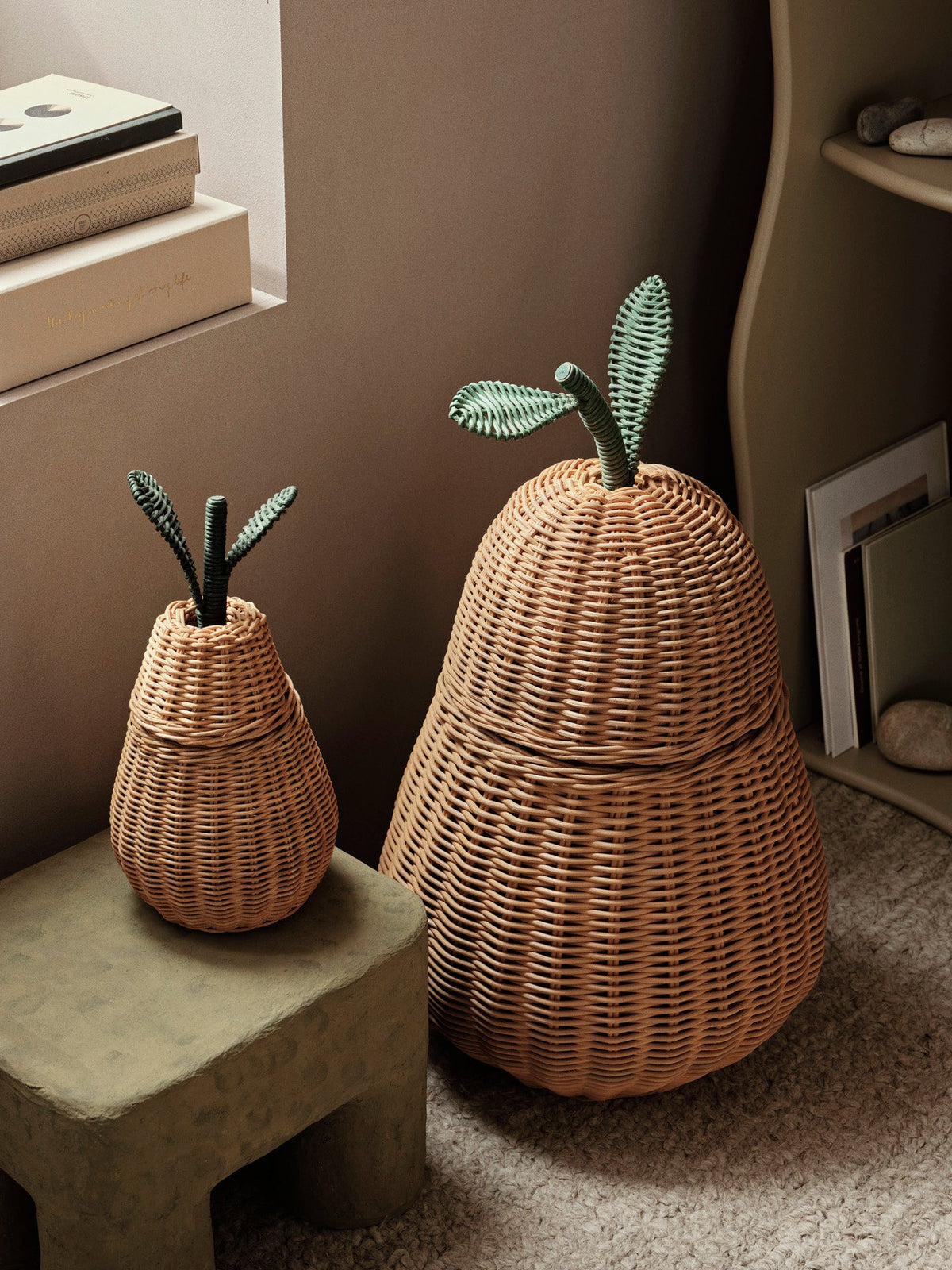 Small & Large Pear Braided Storage Gift Set