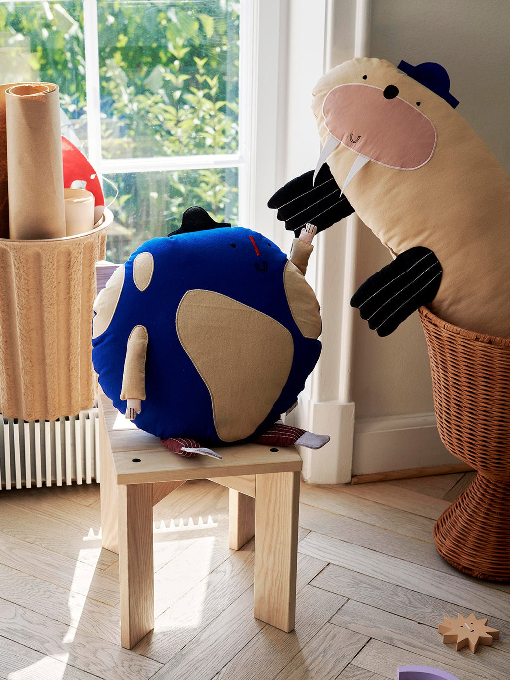 World Cushion - Bright Blue
