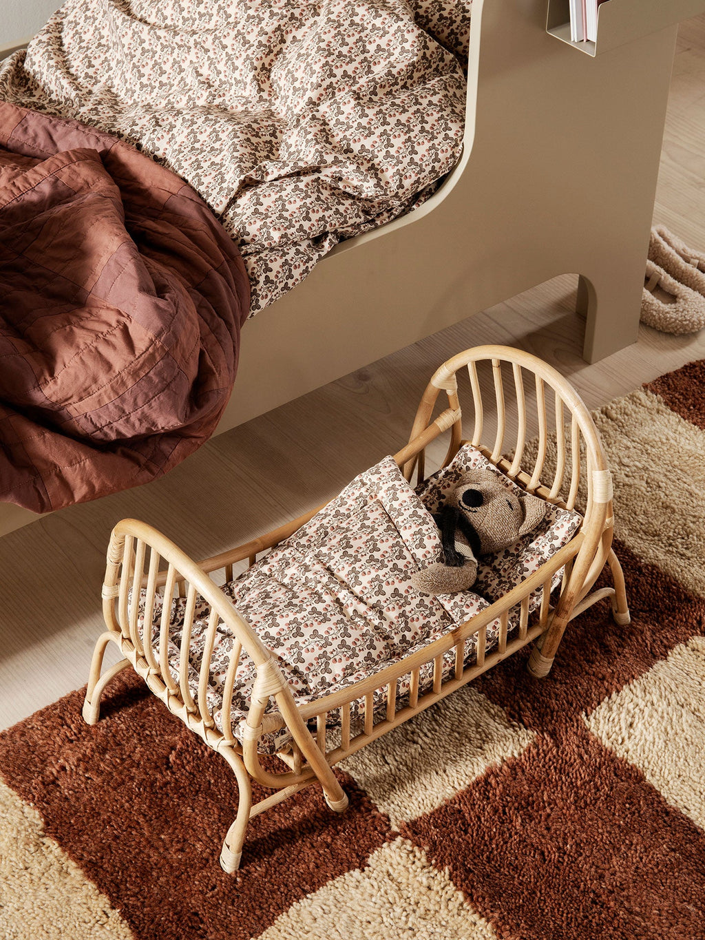 Kuku Doll Bed & Doll Chair - Natural - Gift Set