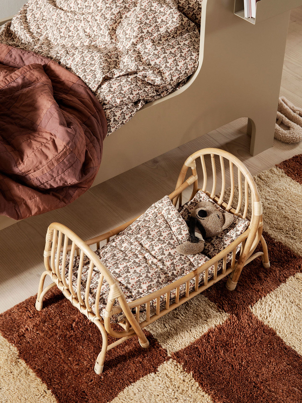 Kuku Doll Bed & Doll Chair - Natural - Gift Set